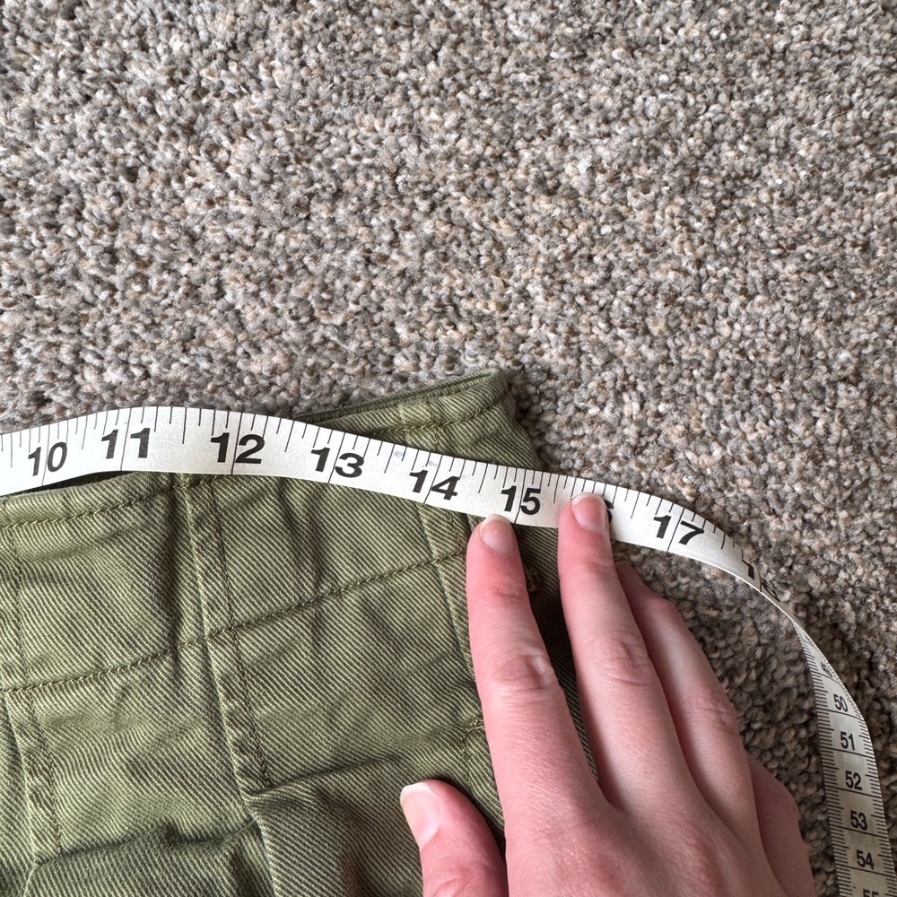 Maeve Olive Green Pleated Wide-Leg Chinos - Picture 4 of 6